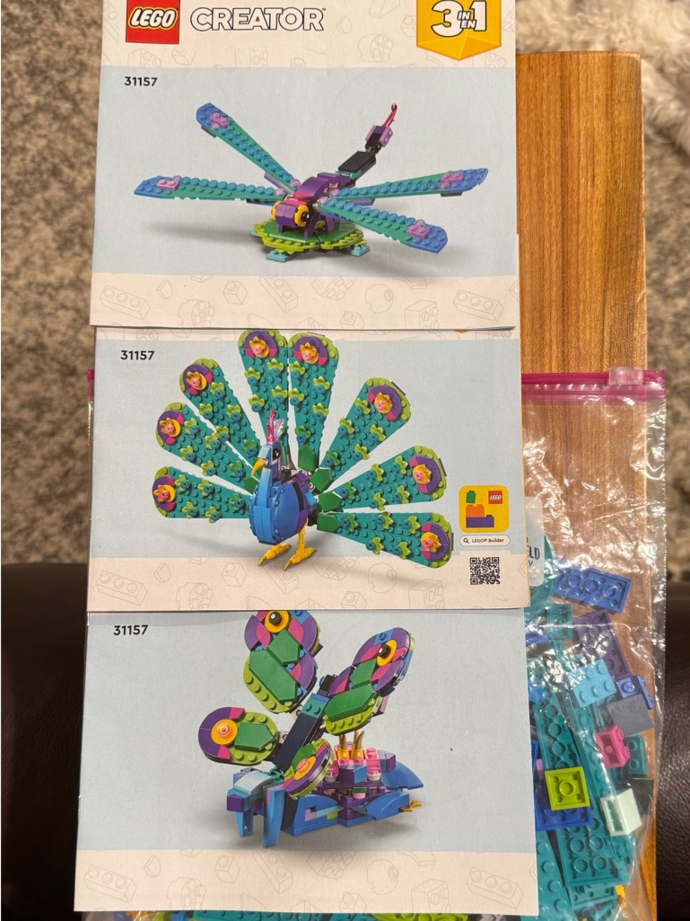 Lego Creator 3 in 1 Peacock Set - No Box